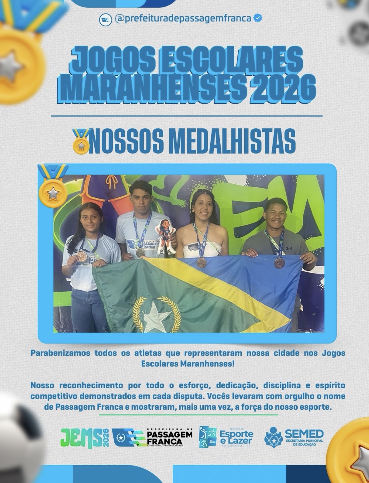Passagem Franca conquista medalha de ouro no wrestling nos JEMs 2026